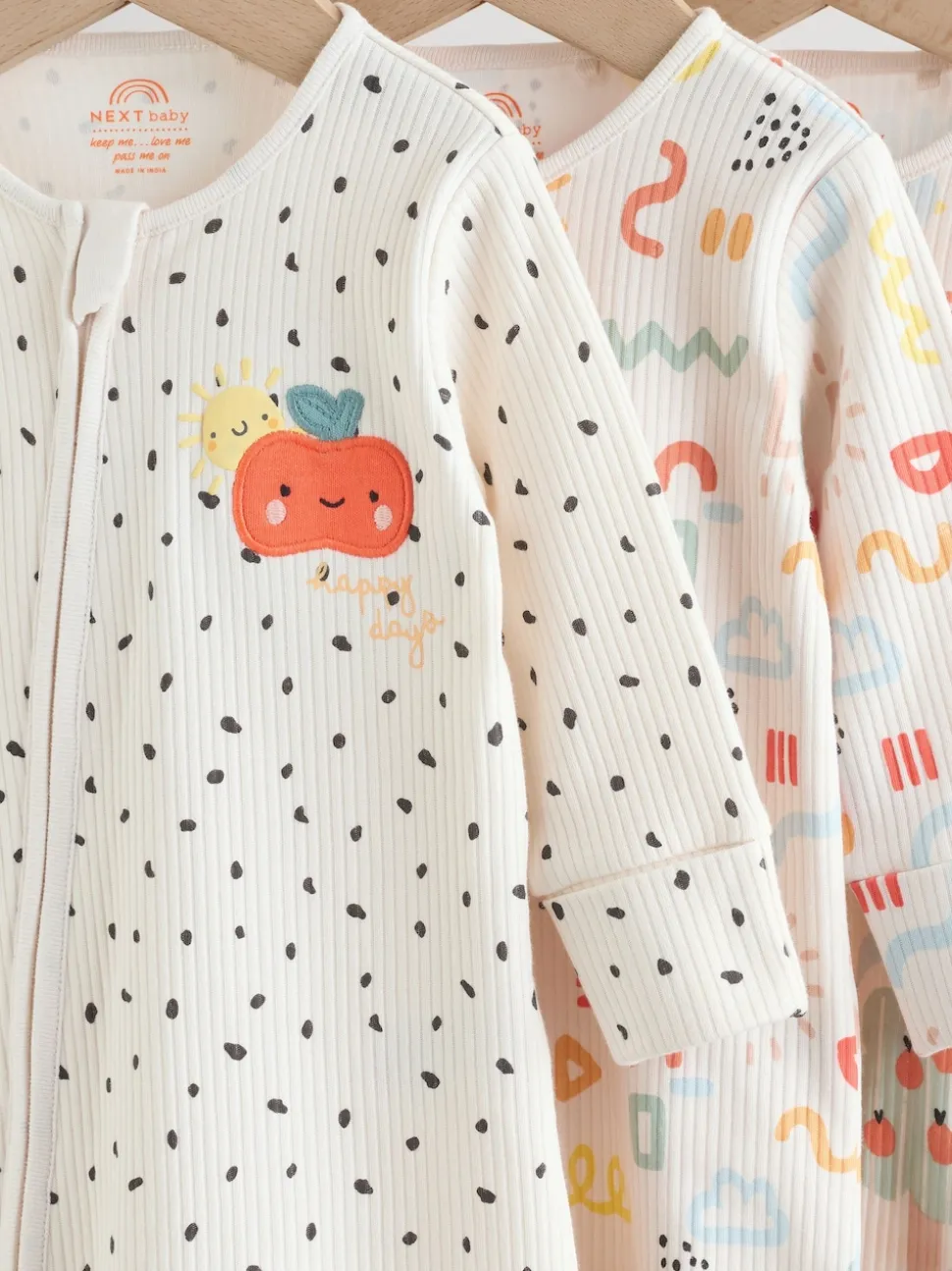 Multicolore - Combinaison de nuit zippée pour bébé 3 Pack (0-2ans)