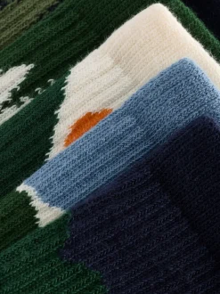 Multicolore - Cushioned Semelle intérieure Cotton Rich Ribbed Tipped Chaussettes 5 Lot