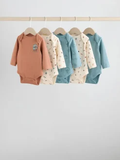 Multicolore - Lot de 5 bodys bébé