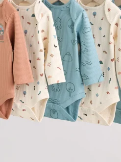 Multicolore - Lot de 5 bodys bébé