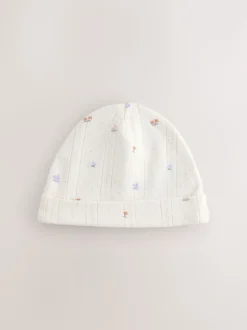 Multicolore - Lot de 3 bonnets pointelle pour bébé (0-18mois)