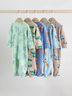 Multicolore - Lot de 5 dors-bien zippés en coton pour bébé (0-2ans)