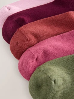 Multicolore - Lot de 5 paires de chaussettes côtelées en coton majoritaire