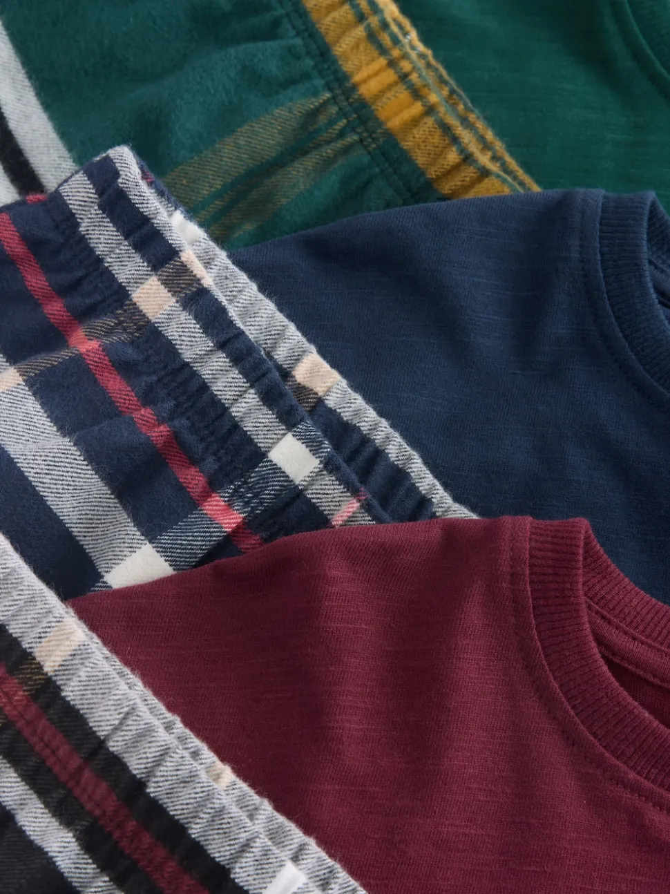 Multicolore - Lot de 3 pyjamas tissés à carreaux (3-16ans)