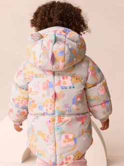 Multicolore - Manteau matelassé imprimé Résistant à la douche (3mths-7yrs)