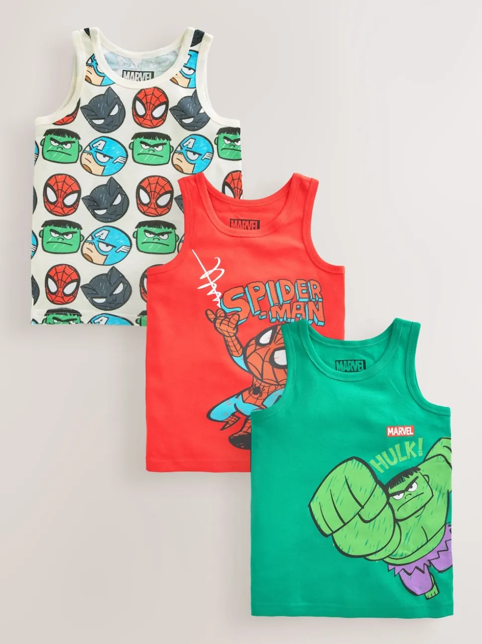 Multicolore - Marvel 100% gilets en coton Lot de 3 (1.5-12ans)