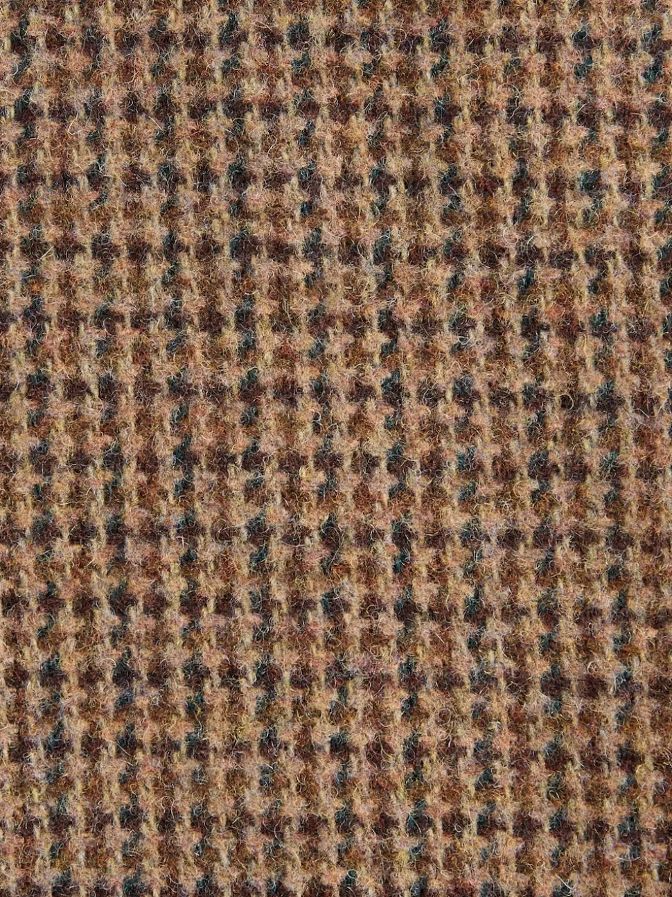 Multicolore - Pantalons texturés à dents de poule en laine