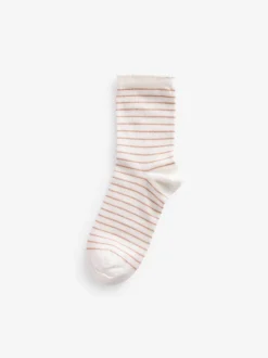 Multicolore - Paquet de 5 chaussettes de cheville en coton riche