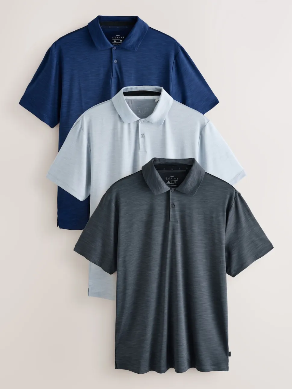 Multicolore - Polo d'entraînement Active Golf Mesh Hauts 3 Pack