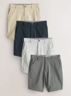 Multicolore - Slim Fit (Slim Fit) - Short chino extensible 4 Pack
