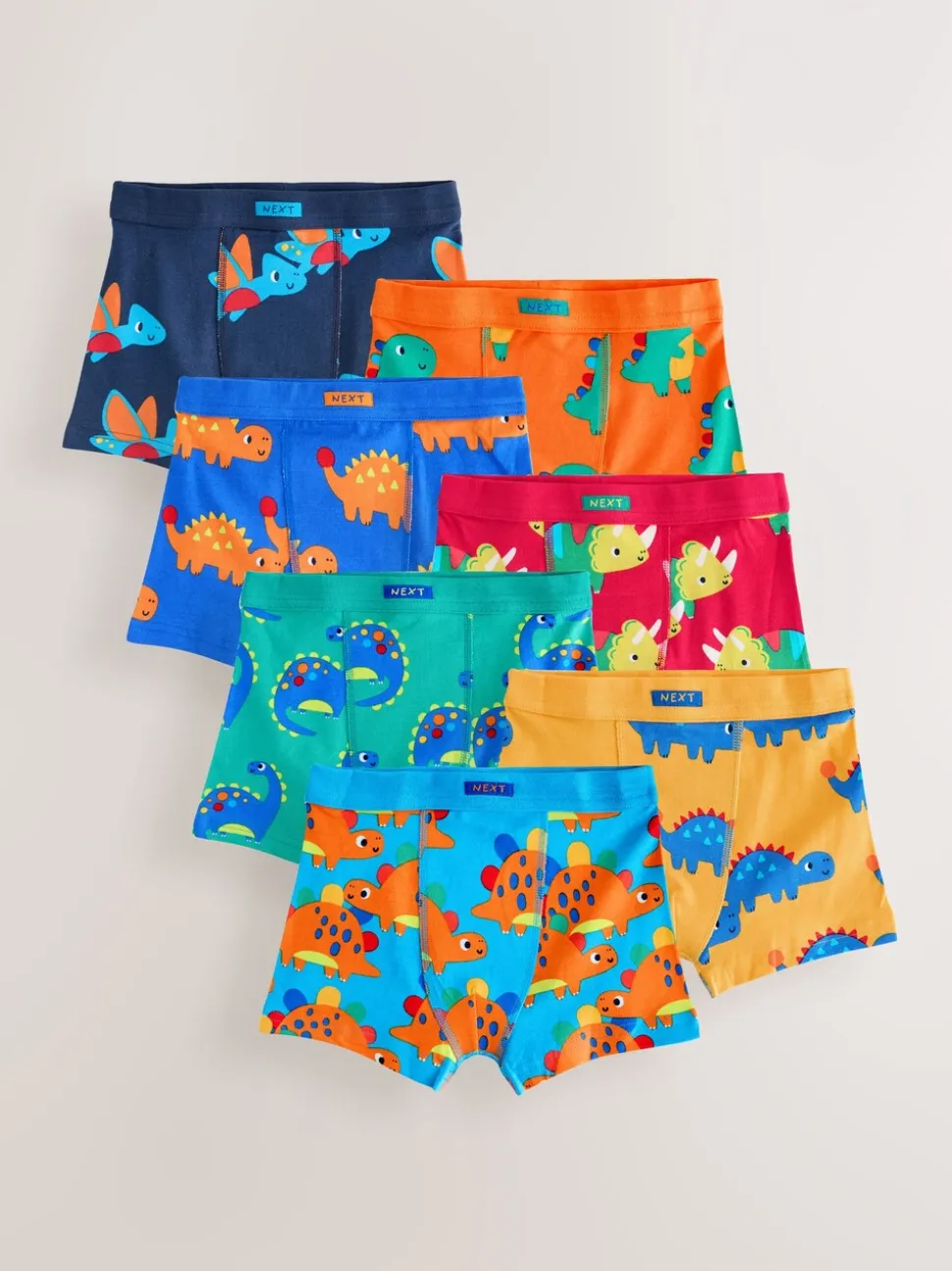 Multicolore motif dinosaure - Maillot de bain à ceinture souple 7 Pack (1.5-10ans)
