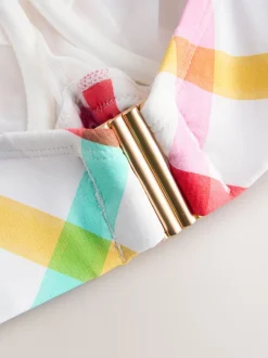 Multicolore/Blanc à Carreaux vifs - F - Haut de bikini K Ultimate Support Raccourci Wired