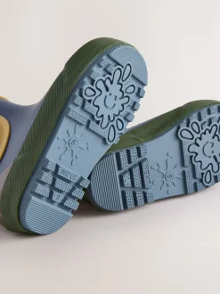 Navy Colourblock (en) - Bottines en caoutchouc avec doublure chaude