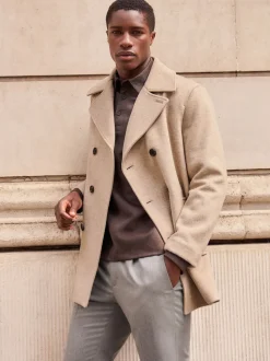 neutre - Ajustement régulier - Caban N.premium doux au toucher en laine