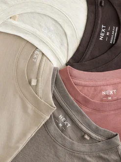 neutre - Ajustement régulier - T-shirt à coupe classique à manches longues en coton 100 %, lot de 5