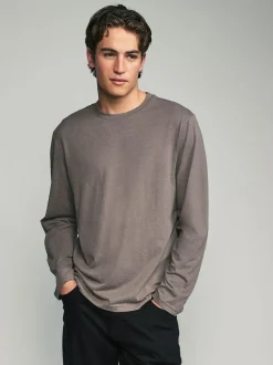 neutre - Ajustement régulier - T-shirt à coupe classique à manches longues en coton 100 %, lot de 5