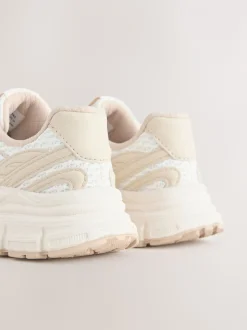 neutre - Baskets à lacets épaisses