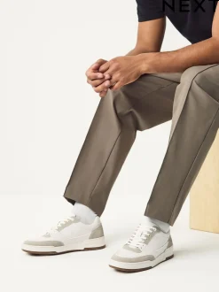 neutre - Baskets Chic et décontracté avec bordure en daim