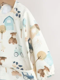 neutre - Bavoir à manches de sevrage et d’alimentation