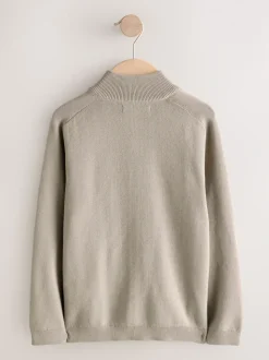 neutre - Cardigan zippé en tricot (3-16ans)