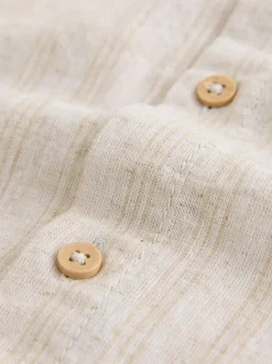 neutre - Chemise à manches longues Grandad Collar Lin Mix (3-16yrs)