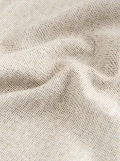 neutre - Col Classique - Chemise à manches courtes en lin et coton mélangés