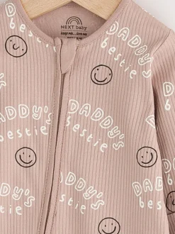 neutre - Combinaison de nuit bébé sans pieds zippée Family Two Way (0-18mois)