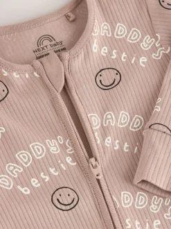 neutre - Combinaison de nuit bébé sans pieds zippée Family Two Way (0-18mois)