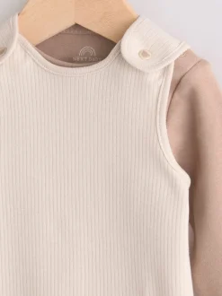 neutre - Ensemble bébé salopette et body en jersey (0mois à2ans)