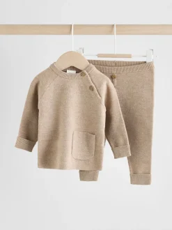 neutre - Ensemble pull et legging en maille bébé (0 mois-2 ans)