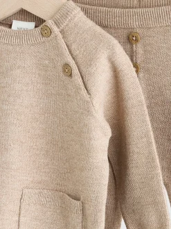 neutre - Ensemble pull et legging en maille bébé (0 mois-2 ans)