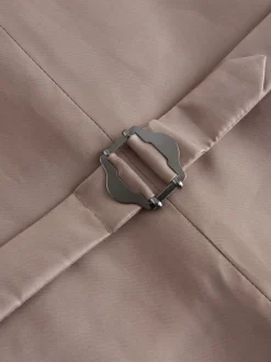 neutre - Gilet de costume à carreaux 100% laine italienne Signature Marzotto