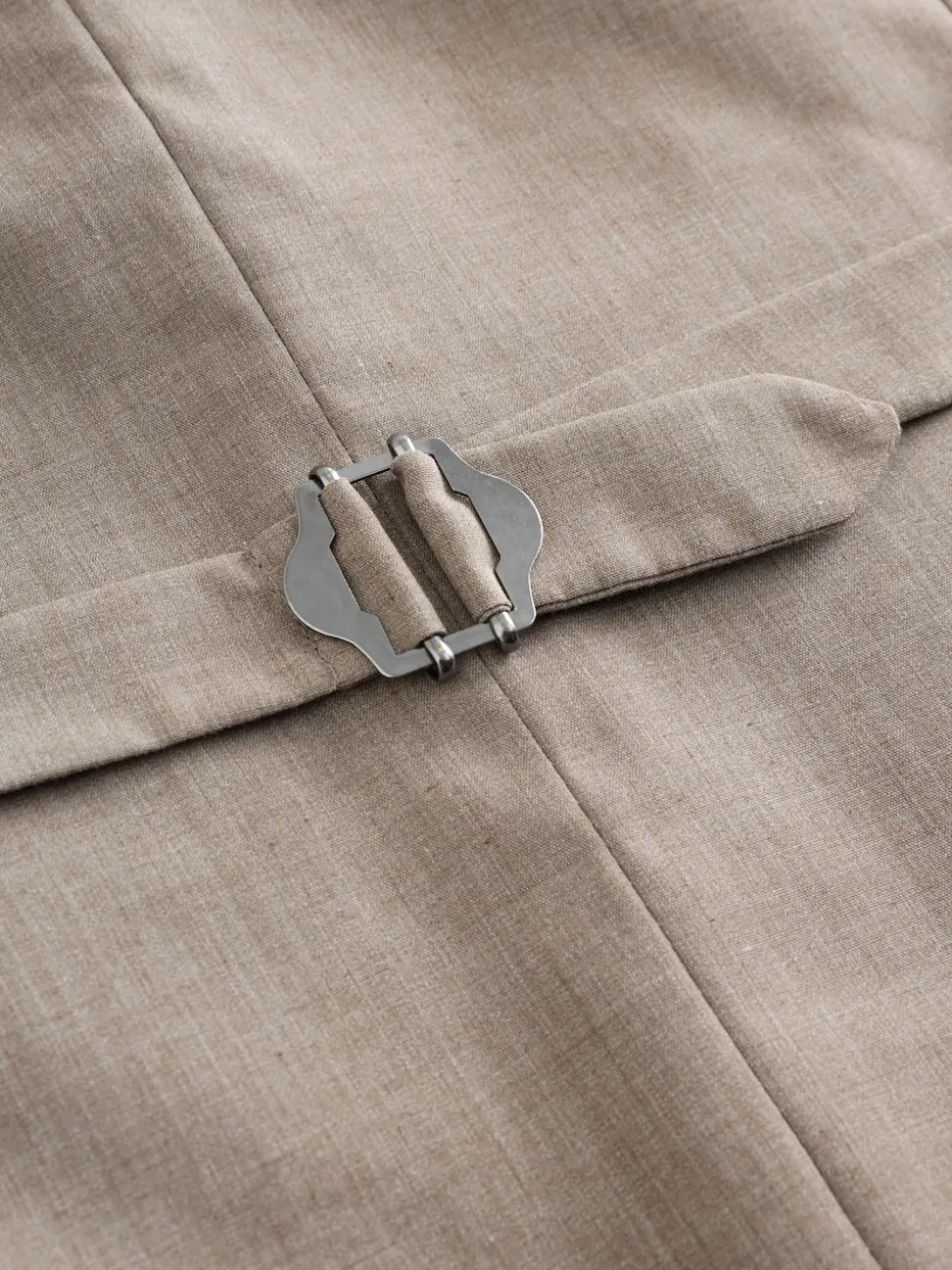 neutre - Gilet de costume en lin Blend texturé