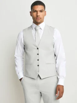 neutre - Gilet de costume texturé