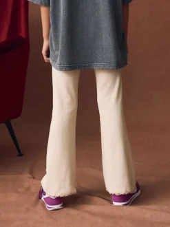 neutre - Leggings évasés à côtes (3-16ans)