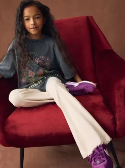 neutre - Leggings évasés à côtes (3-16ans)