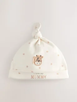 neutre - Lot de 2 chapeaux noués bébé I Love My Mummy/Daddy (0-6mois)