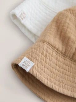 neutre - Lot de 2 Chapeaux BÉBÉ Effet froissé