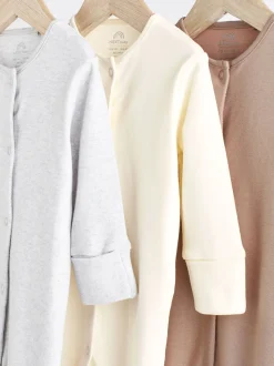 neutre - Lot de 3 dors-bien bébé 100 % coton (0-2ans)