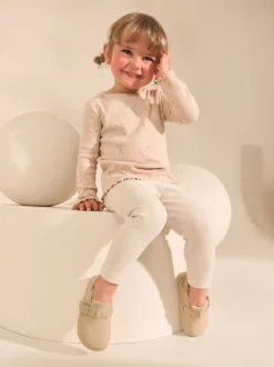 neutre - Lot de 5 hauts à manches longues en côte (3mois -7ans)