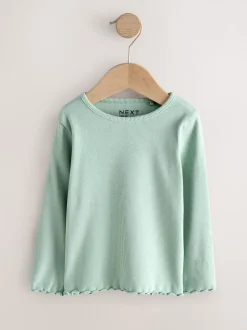 neutre - Lot de 5 hauts à manches longues en côte (3mois -7ans)