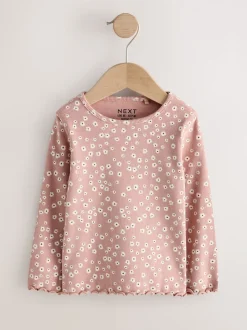 neutre - Lot de 5 hauts à manches longues en côte (3mois -7ans)