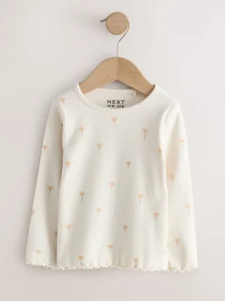 neutre - Lot de 5 hauts à manches longues en côte (3mois -7ans)