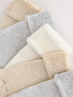 neutre - Lot de 5 paires de chaussettes en éponge roulées bébé (0 mois à 2 ans)