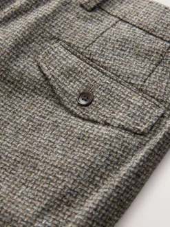 neutre - Pantalons Coupe classique Signatures Moons 100% laine britannique texturée