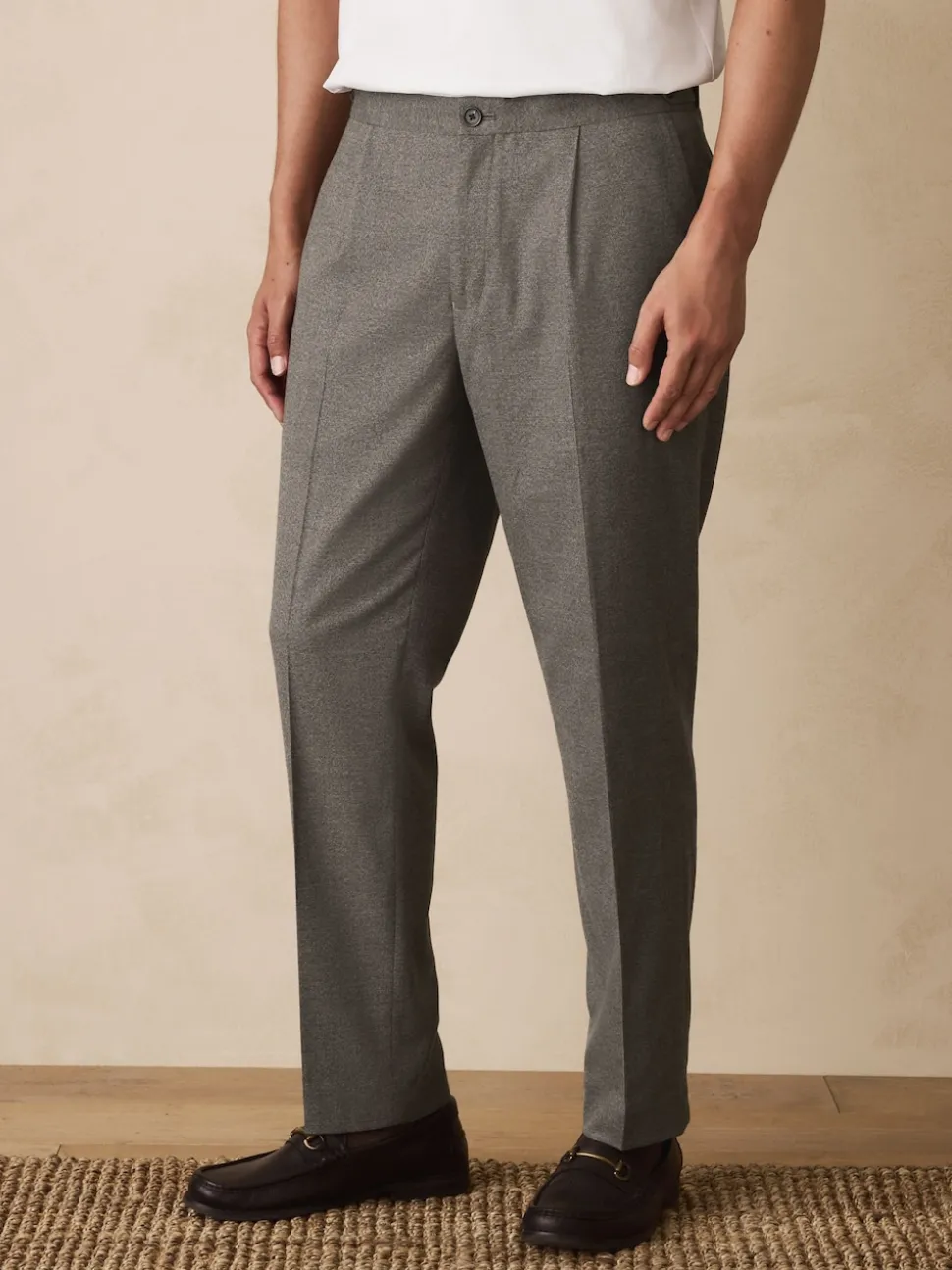 neutre - Pantalons fuselés à coupe standard, élégants, texturés doux au toucher