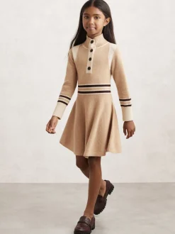 neutre - Robe Reiss Vienne à Col cheminée en laine Blend et cachemire