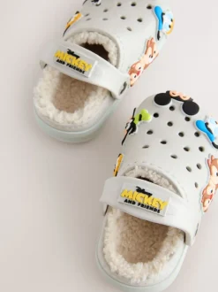 neutre - Sabots chaussons doublés chauds Mickey