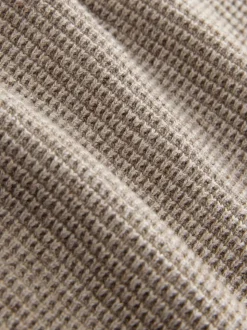 neutre - Uni - Pull N.Premium Coupe classique en Coton riche à Texture haut de gamme à col zippé