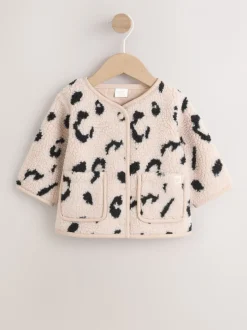 neutre - Veste bébé Borg imprimé léopard (0mois-2ans)